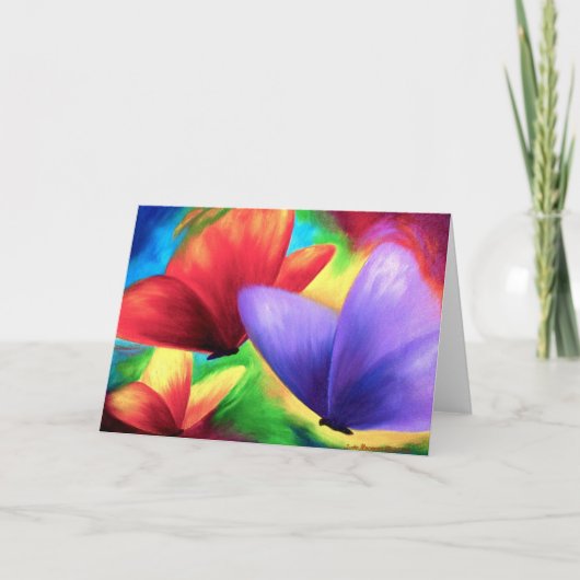 Colorful Butterfly Painting - Multi Karte (Vorderseite)