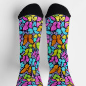 Colorful Butterfly Pattern Socken (Oben)