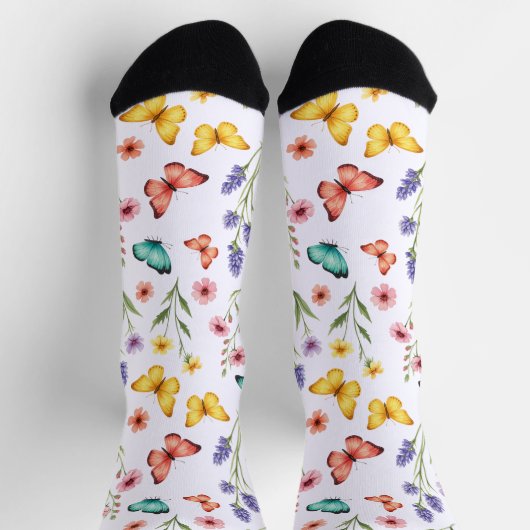 Colorful Butterfly Socken (Oben)