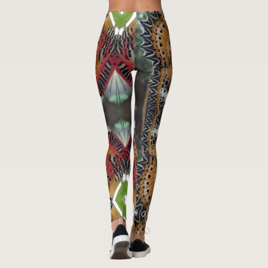 Colorful Butterfly Wing Pattern Legging Leggings (Rückseite)
