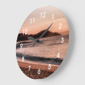 Colorful Cabo sunset Große Wanduhr (Winkel)