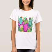 Colorful Cactus Flowers T-Shirt (Vorderseite)