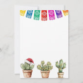 Colorful Cactus Santa Mexican Holiday Fiesta Einladung (Rückseite)