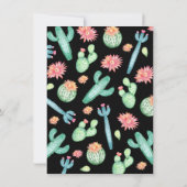 Colorful Cactus Tacos & Tequila Einladung (Rückseite)