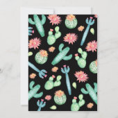 Colorful Cactus Tacos & Tequila Geburtstagsfeier Einladung (Rückseite)