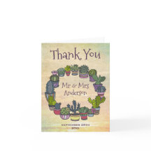 Colorful Cactus Weddomg Vielen Dank