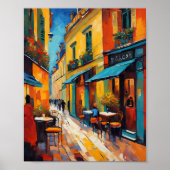 Colorful Cafes and Cobblestone Poster (Vorne)