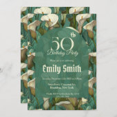 Colorful Call Lilies Accent 30Th Birthday Einladung (Vorne/Hinten)