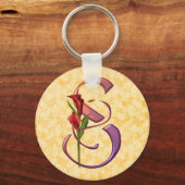 Colorful Calla Initial S Schlüsselanhänger (Vorderseite)