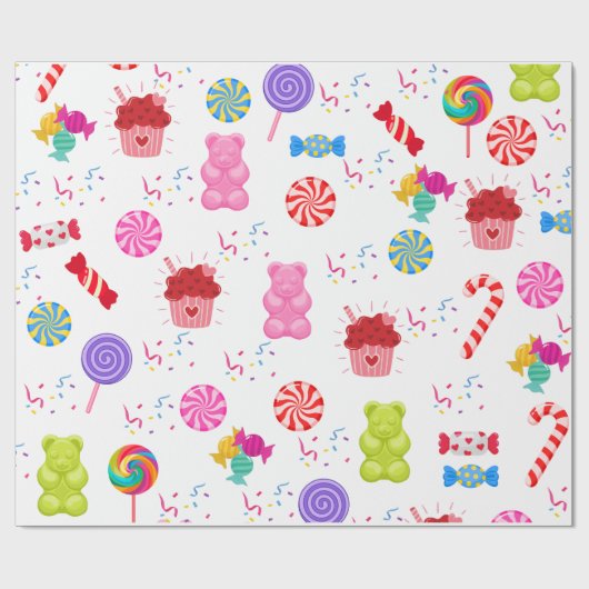 Colorful Candies Geschenkpapier (Flach)