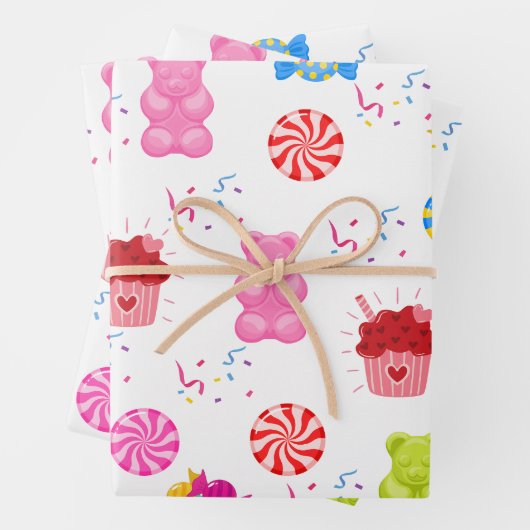 Colorful Candies Geschenkpapier Set (Beispiel)