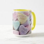 Colorful Candy Hearts Love Mug Tasse (VorderseiteRechts)