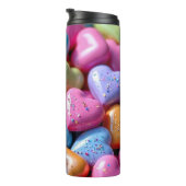 Colorful Candy Love Hearts Thermosbecher (Nach rechts gedreht)