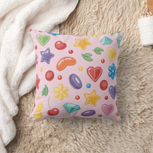 "Colorful Candy Star Throw Kissen (Decke)