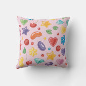 "Colorful Candy Star Throw Kissen (Rückseite)