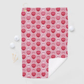 colorful candy Valentine's day heart pattern Golfhandtuch (Insitu)