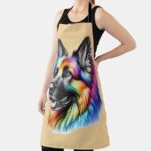Colorful Canine Chef Artistic Rainbow Dog Schürze (InSitu)