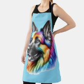 Colorful Canine Chef Artistic Rainbow Dog Schürze (InSitu)