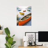 Colorful Canoes Poster (Heimbüro)