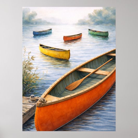 Colorful Canoes Poster (Vorne)