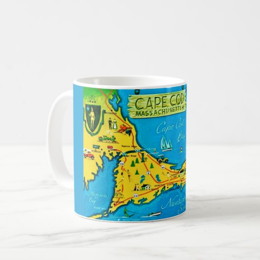 Colorful Cape Cod Mug Kaffeetasse (Vorderseite Links)