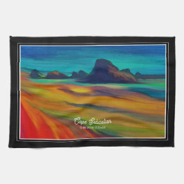 Colorful Cape Sebastian Oregon Geschirrtuch