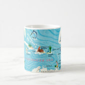 Colorful Caribbean Map  Kaffeetasse (Mittel)