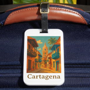 Colorful Cartagena Kolumbien Karibischer Charme Gepäckanhänger