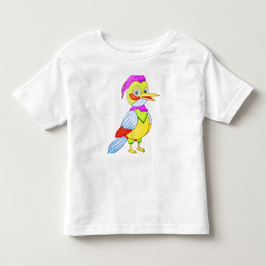 Colorful Cartoon Bird Kleinkind T-shirt (Vorderseite)