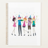Colorful Cartoon Kids Party Celebration Planer (Vorderseite)