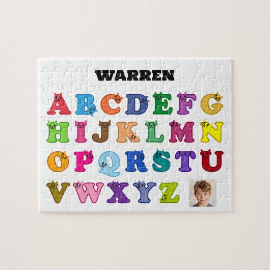 Colorful Cat-Alphabet Adventure Jigsaw Puzzle (Horizontal)