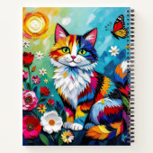 Colorful Cat and Butterfly Personalized Notizblock (Rückseite)
