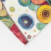 Colorful Cat Colage Fleece Blanket (Ecke)