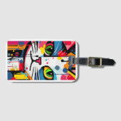 Colorful Cat Gepäckanhänger (Vorderseite (Horizontal))