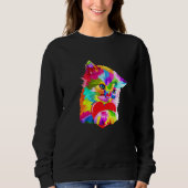 Colorful Cat Kitten Sweatshirt (Vorderseite)