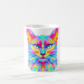 Colorful Cat Mug | Cute Artistic Cat Illustration Kaffeetasse (Mittel)