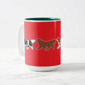 Colorful Cavalier Parade Zweifarbige Tasse (Vorderseite Links)