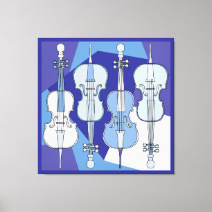 Colorful Cello Blues Leinwanddruck