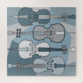 Colorful Cellos Pattern Blues Puzzle (Horizontal)