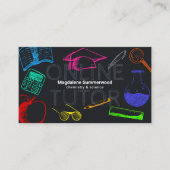 Colorful Chalk Online Tutor von Slate Gray Visitenkarte (Vorderseite)