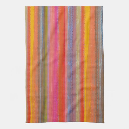 Colorful Charcoal Boho Stripes Geschirrtuch (Vertikal)