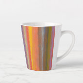 Colorful Charcoal Boho Stripes Milchtasse (Rechts)