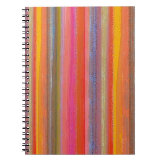 Colorful Charcoal Boho Stripes Notizblock (Vorderseite)