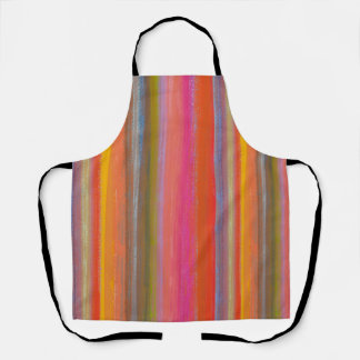 Colorful Charcoal Boho Stripes Schürze