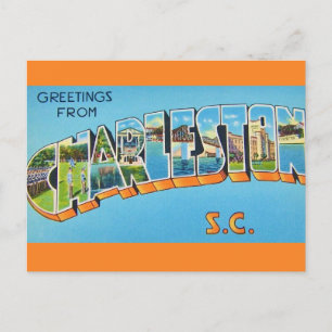 Colorful Charleston SC Gruß Postkarte