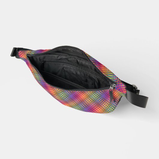 Colorful Checker Abstract Pattern Bauchtasche (Offen)