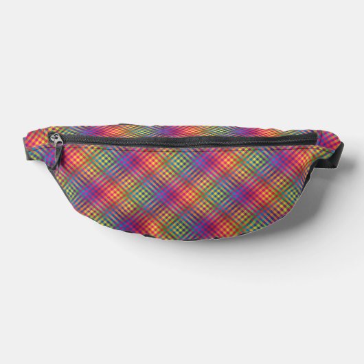 Colorful Checker Abstract Pattern Bauchtasche (Ablage )