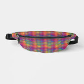 Colorful Checker Abstract Pattern Bauchtasche (Vorderseite)