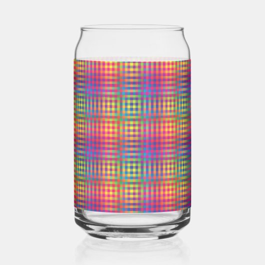 Colorful Checker Abstract Pattern Dosenglas (Rückseite)