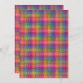 Colorful Checker Abstract Pattern Einladung (Vorne/Hinten)